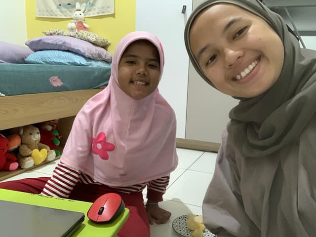 Kegiatan belajar Alifah Asma Amalia